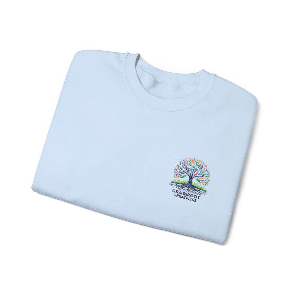 Crewneck Sweatshirt Grassroot to Greatness Design
