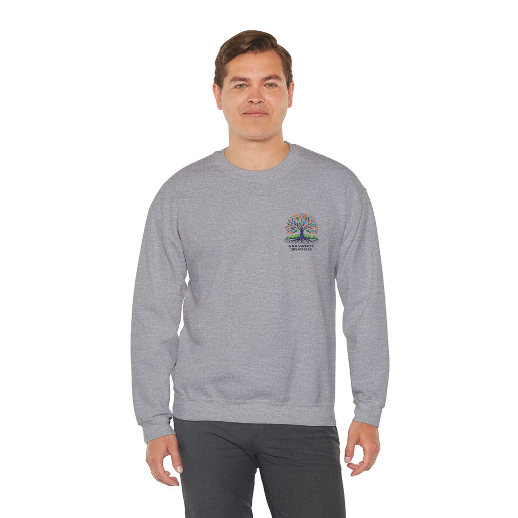 Crewneck Sweatshirt Grassroot to Greatness Design