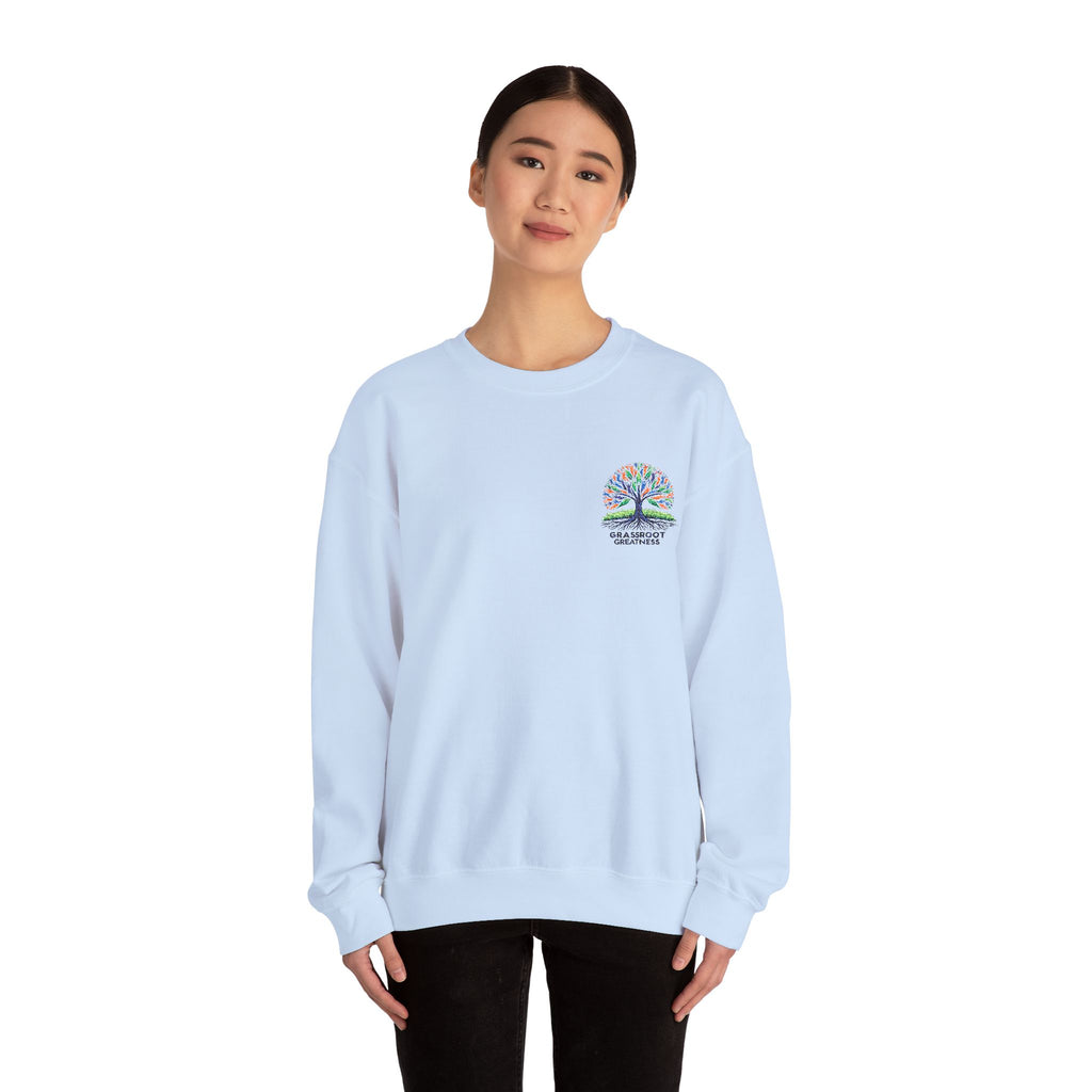 Crewneck Sweatshirt Grassroot to Greatness Design