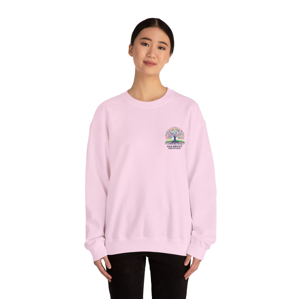 Crewneck Sweatshirt Grassroot to Greatness Design
