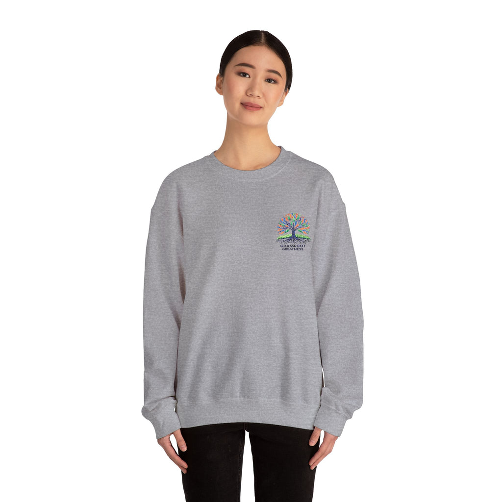 Crewneck Sweatshirt Grassroot to Greatness Design