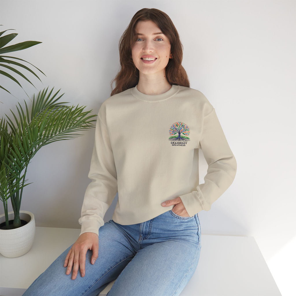 Crewneck Sweatshirt Grassroot to Greatness Design