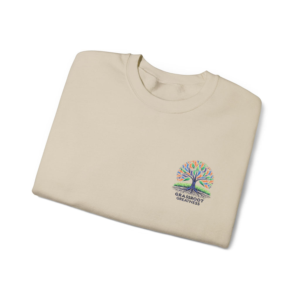 Crewneck Sweatshirt Grassroot to Greatness Design