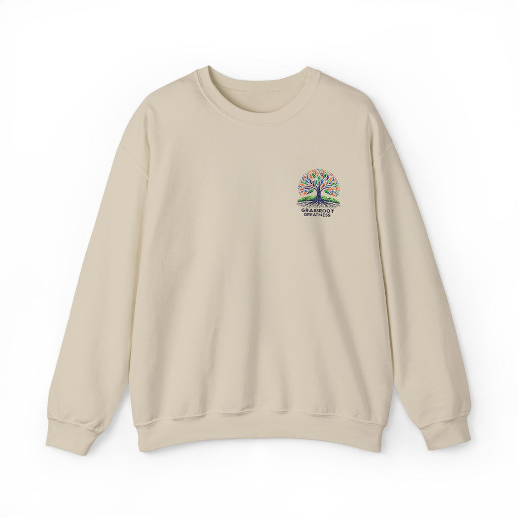 Crewneck Sweatshirt Grassroot to Greatness Design